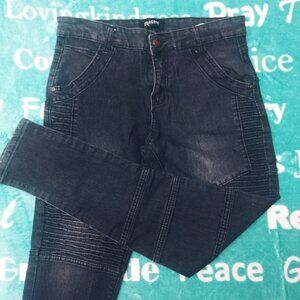ZyFGfree Black Denim Moto Jeans Size Large